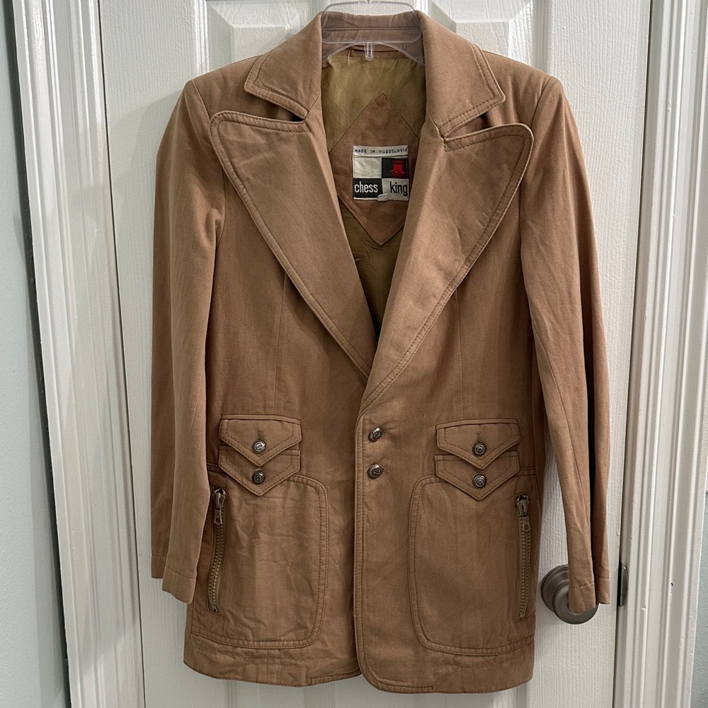 Vintage 80’s Chess King Tan Military Field Jacket